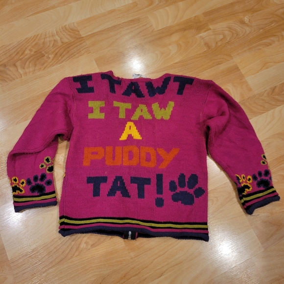 Vintage Looney Tunes Tweety Bird Zip Up Sweater 1997 Size 7/8 - Picture 5 of 10